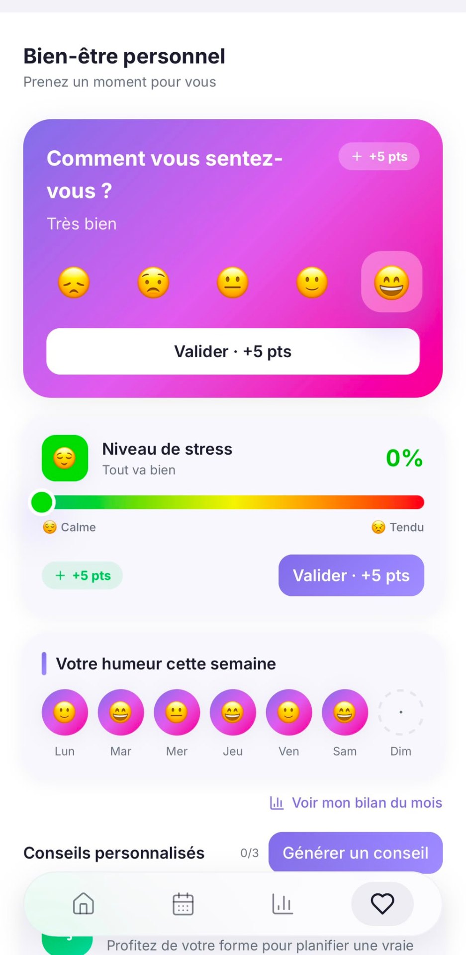 Bien etre personnel