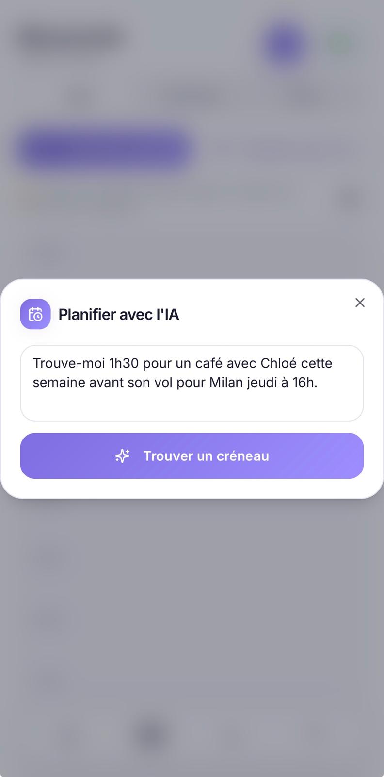 Planifier avec l'IA, demande